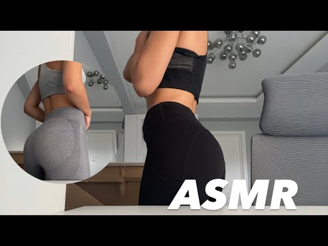 ASMR leggings scratching FABRIC sounds