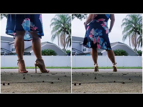 ASMR | New Dress New Heels Outdoor Walk | Chill Outdoor Neighborhood Sounds