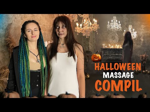 Masseuse in three outfits calms zombie girls