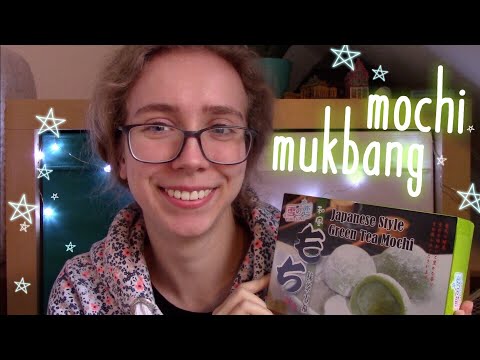 ASMR || Eating Japanese Style Green Tea Mochi (Mukbang) 🍡🍬