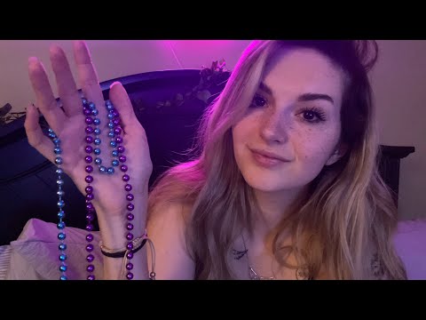 [ASMR] Relaxing Click Clack Bead Necklace Sounds For Your Sleep // Close Up Whisper Ramble