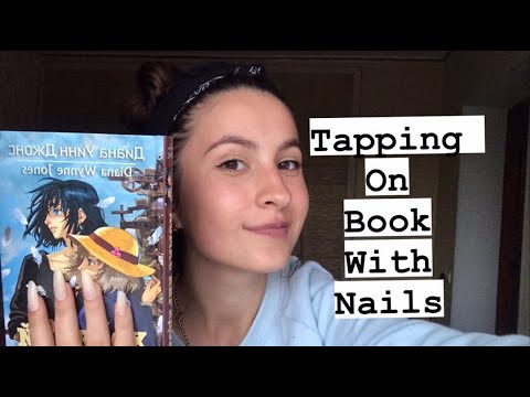 Asmr book tapping with long nails/ ASMR Nail Tapping & Scratching / no talking