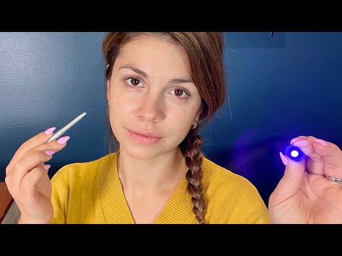 ASMR Relaxing Face Mapping for Sleep (Face Measurement & Lights Therapy) Soft Spoken Role-play