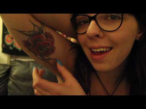 ASMR Explaining My Tattoos with Whispers & Hand Movements🌹