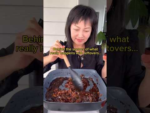 BEHIND THE SCENES WHAT REALLY HAPPENS WITH LEFTOVERS #shorts #viral #mukbang