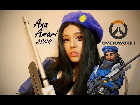 ASMR Overwatch with young Ana Amari - fixing you (whispering, bandaging, hair combing sounds)