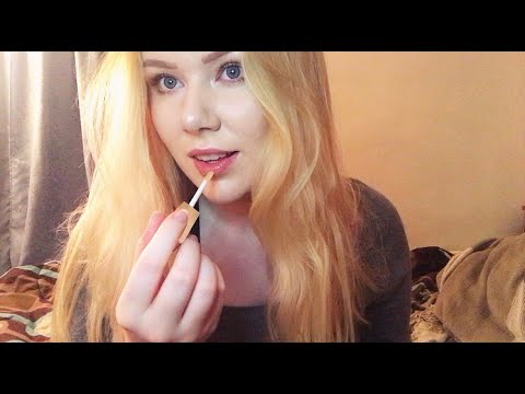 ASMR Tingly Lipgloss/Mouth Sounds with Inaudible Whispering