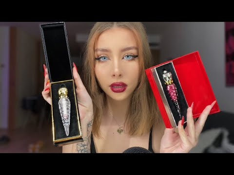 ASMR WITH $100 LIPSTICK ＆ GLOSS - review