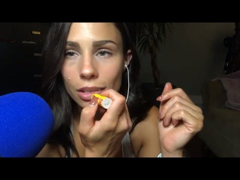 ASMR- 20 LAYERS OF CHAPSTICK. REPEATING THE WORD "LAYERS"