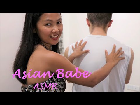 Asian Babe ASMR | Sleepy Time Tickle Massage / Relaxing Back Rub