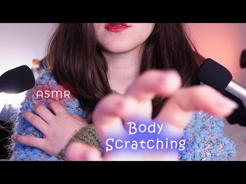 ASMR Body Scratching + Mouth Sounds 👄 hand movements ( with special guest!!)💖