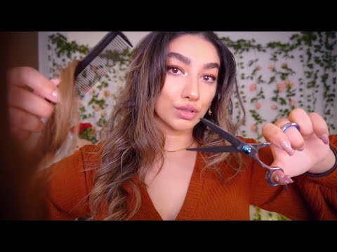 ASMR | Hair Stylist Pampering You (Cutting, Combing, Head Massage)