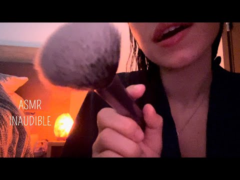 ASMR Inaudible Whispers for 10 min (mouth sounds, visuals…) ♡