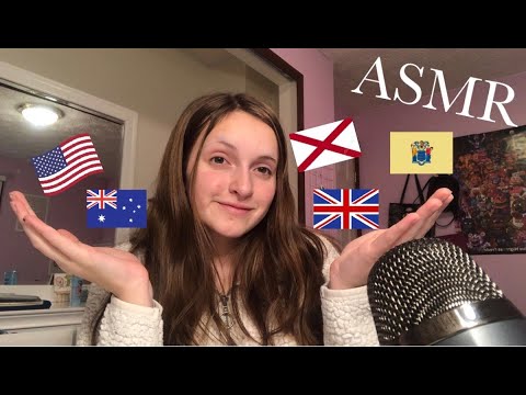 ASMR WHISPERING IN DIFFERENT ACCENTS