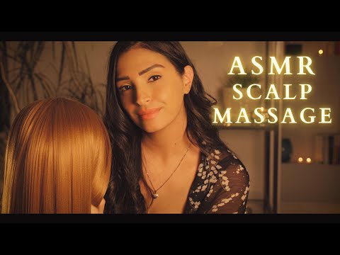 ASMR Scalp Massage 🌙  Dreamy and tingly relaxing scalp massage with hair brushing