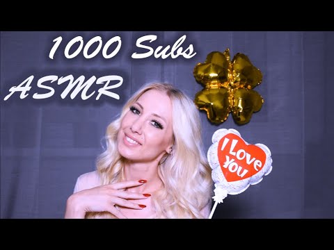 ~ ASMR ~ 1000 SUBS CELEBRATION  🎊🎉🎀 Tingly Sounds, Balloon, Tapping, Light trigger, Mouth Sounds