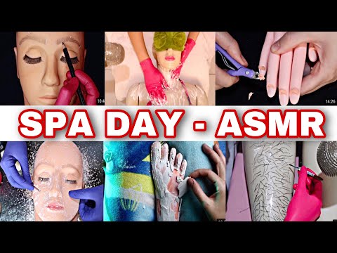 ASMR | 1 HORA de SPA (depilação,manicure,escalda pé,limpeza de pele,sobrancelha )