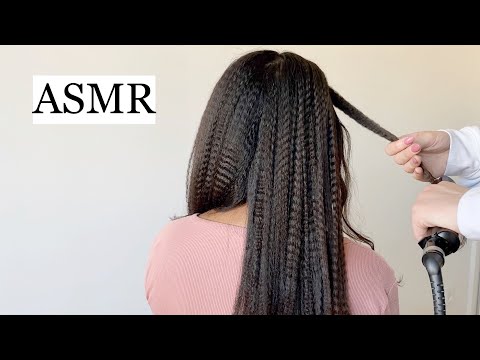 ASMR SATISFYING HAIR TRANSFORMATION 🤍 Hair Styling/Crimping, Hair Brushing, Hair Play, No Talking