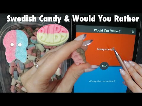 ASMR Swedish Candy & Would You Rather On The iPad | Whispered