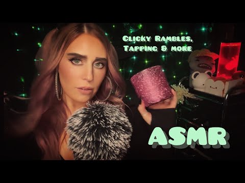 ASMR ✨ Clicky whisper rambles, tapping, scratching, mouth sounds & more for tingles & relaxation 😌