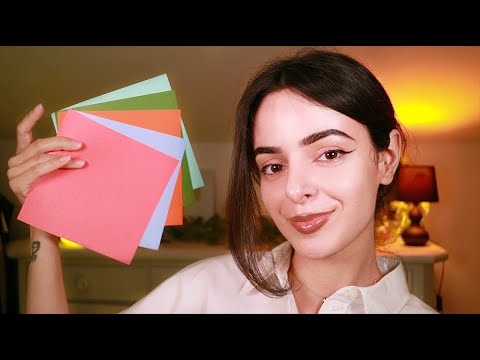 ASMR Let's Test Your Intuition 🌟 Colour Guessing Games, Try to Read My Mind, Origami Paper...