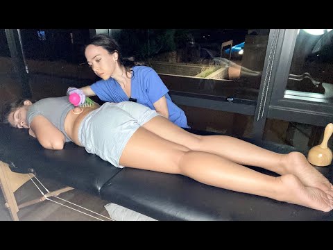 ASMR Chiropractic Adjustment at Night for Sciatica (Full Body, Back Cracking) w/ @MadPASMR - RELAX