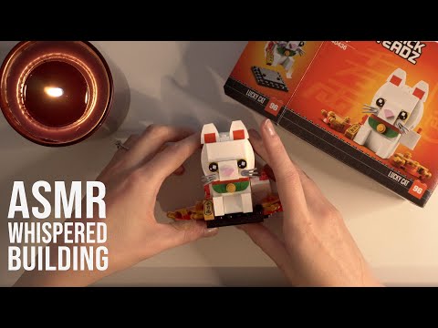 [ASMR] Gentle Whispering - Lego Unboxing, Building and relaxing crinkling plastic packaging sounds!