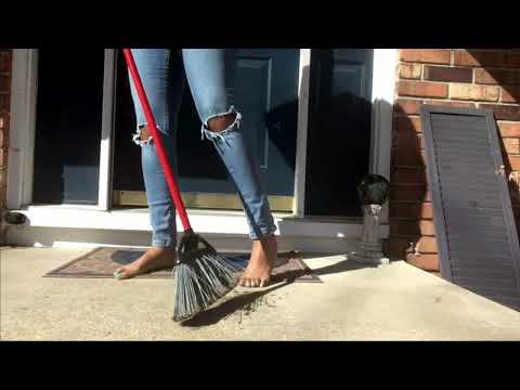 Broom Sweeping Outside Asmr