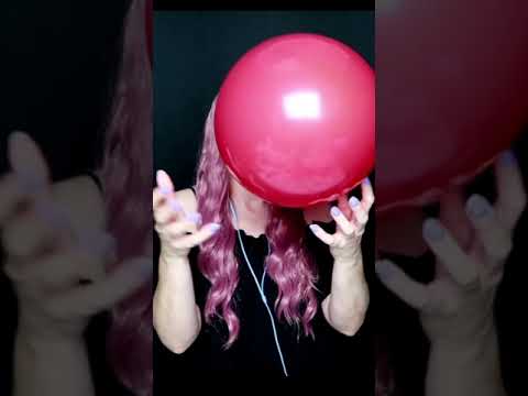 ASMR: Blowing up/Inflating/Popping Red Balloon #shorts