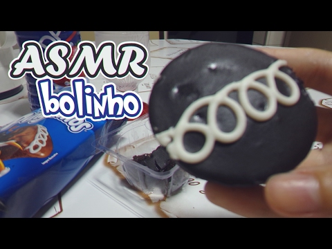 ASMR: Comendo bolinho com danone - Sons de embalagem e de mastigação / Eating sounds | PORTUGUÊS