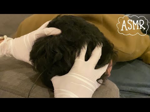 ASMR⚡️Relaxing scalp massage + hair play! (LOFI)