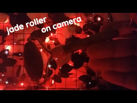 ASMR Lo-Fi Rolling Jade Roller Over Camera - No Talking