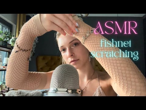ASMR • fishnet scratching you've been waiting for 💗✨