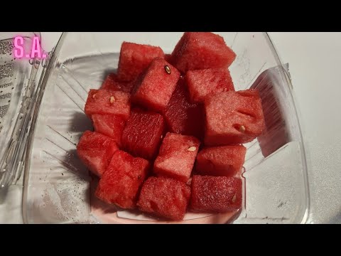Asmr | Quiet Munching Watermelon Slices / No Mouth Shown