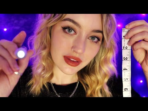 ASMR Measuring Your Face & Examining with Light💜