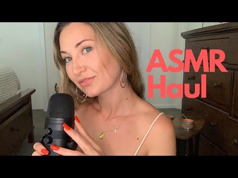 TINGLY ASMR HAUL (FOR SLEEP): WHISPERING AND TAPPING