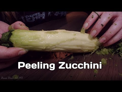 ASMR ~Peeling Zucchini with my Nails~