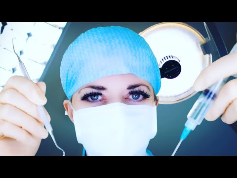 ASMR Teeth Cleaning - Hand Scale with Anaesthesia/Latex Gloves/Plastic Apron/Suction/Typing