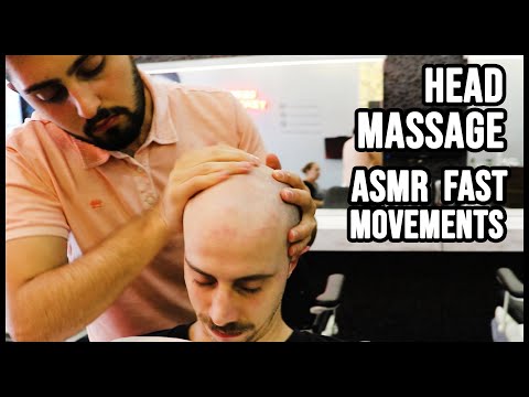 ASMR HEAD MASSAGE with FAST MOVEMENTS | TURKISH BARBER
