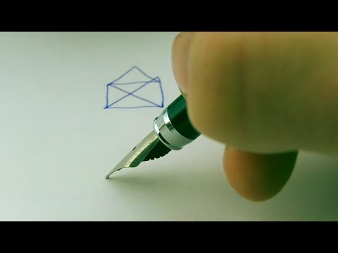 Asmr writing and drawing with a fountain pen