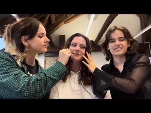 [ASMR] face relaxation at our university