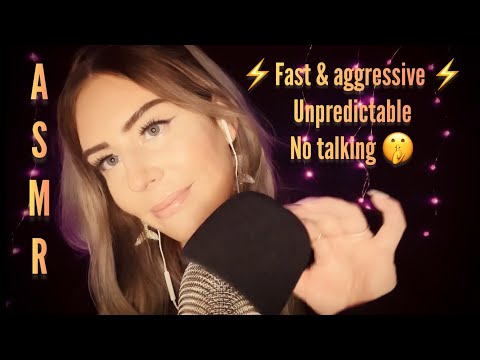 ⚡️Fast & aggressive, unpredictable ASMR for ADHD ⚡️💓 no talking (with preview) #asmr #fastasmr