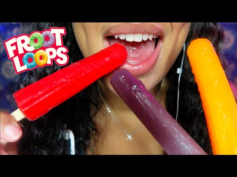 ASMR | Fruit Loops Ice & Cereal ❤️💜💛💚💙