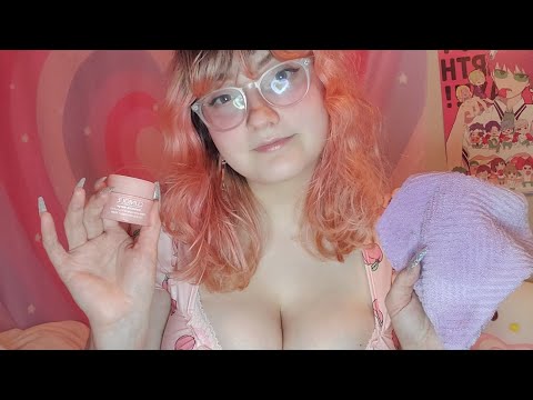 ASMR Caring Friend Does Your Skincare