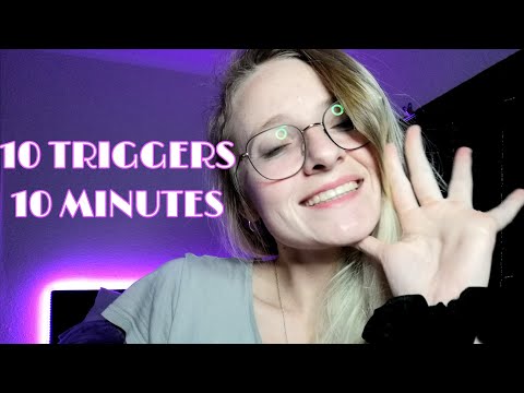 ASMR Fast & Aggressive 10 Unpredictable Triggers in 10 minutes + hand sounds, mouth sounds