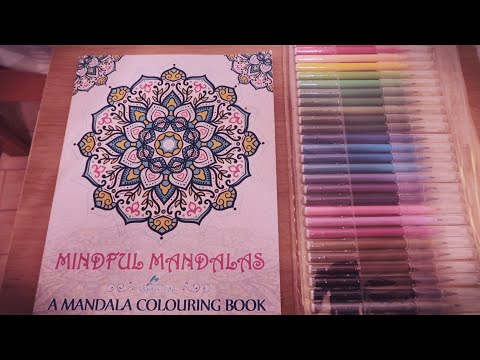 ASMR Colour Mandalas With Me (Whispered, Felt Tip Pen Sounds)