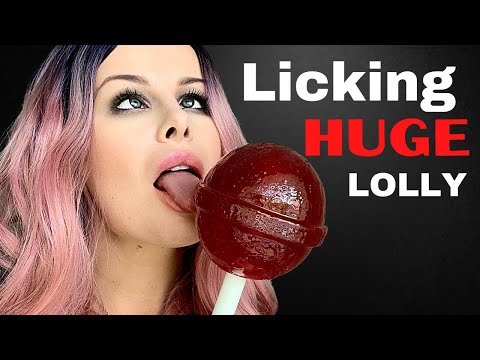 ASMR ❤️ Huge Lollipop Licking 🍭👅 Mouth Sounds 💦 4k
