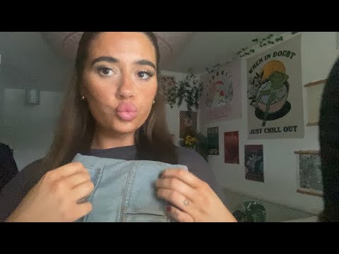 Asmr fast and aggressive fabric sounds 👖 👗 👕 (shirt scratching, mouth sounds)