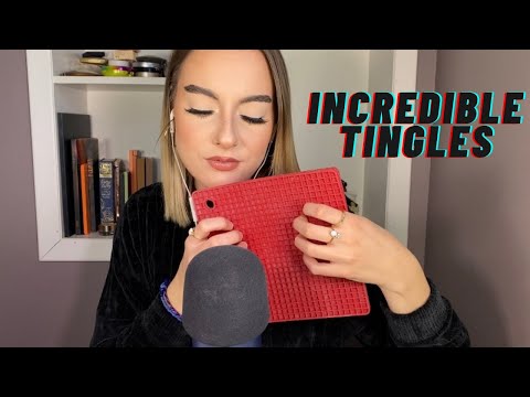 ASMR | a good old fashion whisper ramble & scratching on rubber trivet (it's tingly I pinky promise)