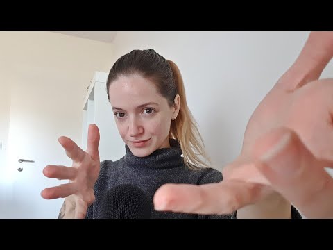 ASMR intense hand + dry mouth + tapping sounds - intelligible whispering - relaxing for sleep